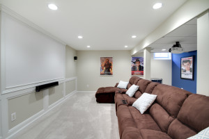 living room basement remodeling